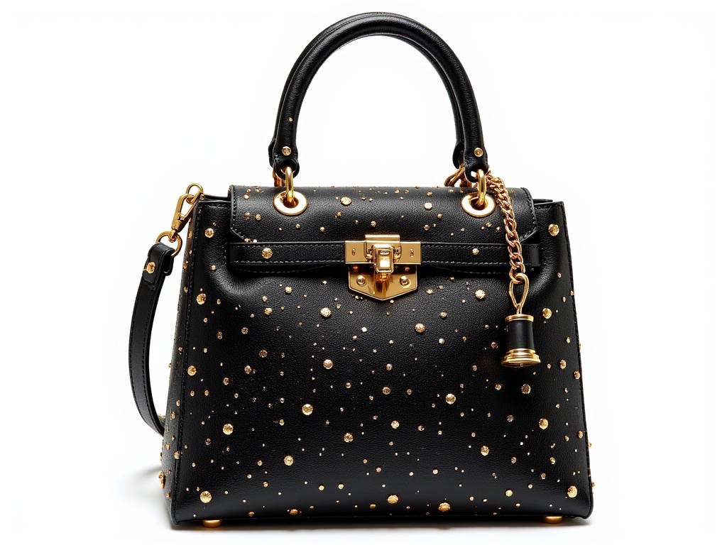 Handbag — Matte Black Gold x Glitter